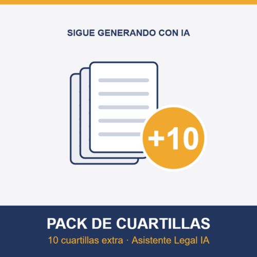 Pack de 10 Cuartillas Extra — Asistente Legal IA